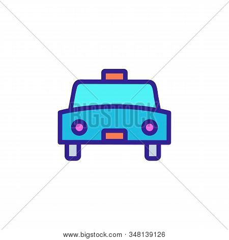 Taxi Icon Vector. A Thin Line Sign. Isolated Contour Symbol Illustration