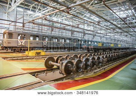 Subway Train Service Depot. Moscow, Russia