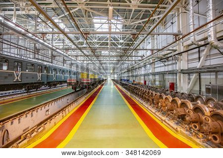 Subway Train Service Depot. Moscow, Russia