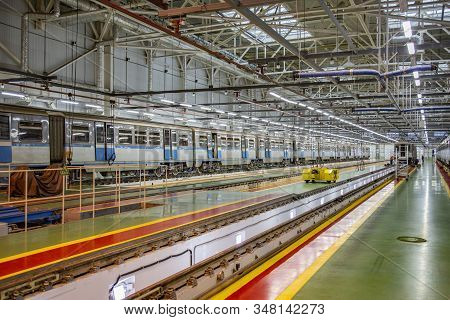 Subway Train Service Depot. Moscow, Russia
