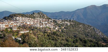 White Color Town Algatocin  In Andalusia Spain