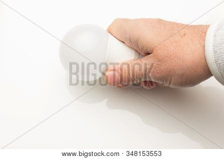 Energy Saving Light Bulb And White Color, Daylight