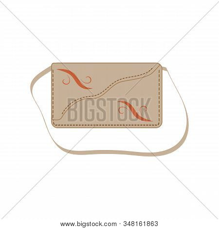 Stylish Womens Handbag -for Shipping Shopping. Trendy Leather Accessories Of Different Types Isolate