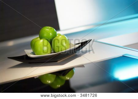 Elma beyaz Kitchen\\\'ın tablo
