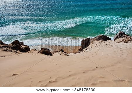 View From Carlo Sandblow Down To Rainbow Beach