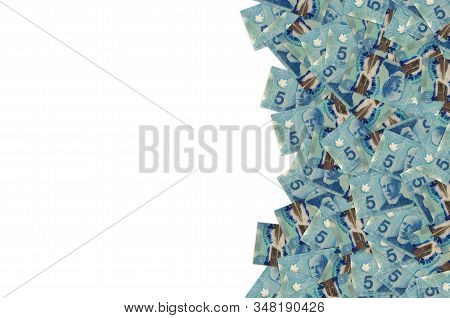 Sir Wilfrid Laurier Portrait From Canada 5 Dollars 2013 Polymer Banknotes Pattern
