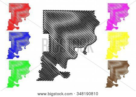 Phillips County, Arkansas (u.s. County, United States Of America,usa, U.s., Us) Map Vector Illustrat