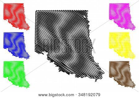 Sevier County, Arkansas (u.s. County, United States Of America,usa, U.s., Us) Map Vector Illustratio
