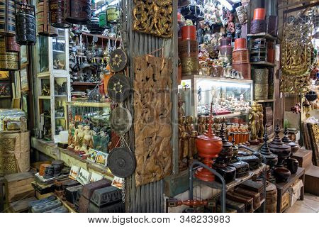Bogyoke Aung San Market, A Bazaar In Central Yangon. The Market Is A Major Tourist Destination.