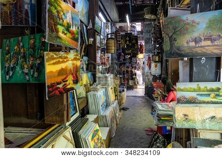 Bogyoke Aung San Market, A Bazaar In Central Yangon. The Market Is A Major Tourist Destination.