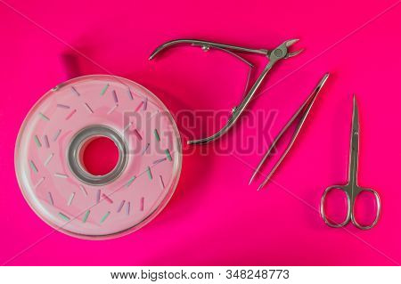 A Set Of Cosmetic Tools For Manicure And Pedicure