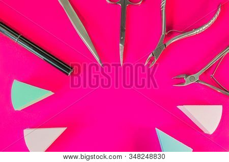 A Set Of Cosmetic Tools For Manicure And Pedicure