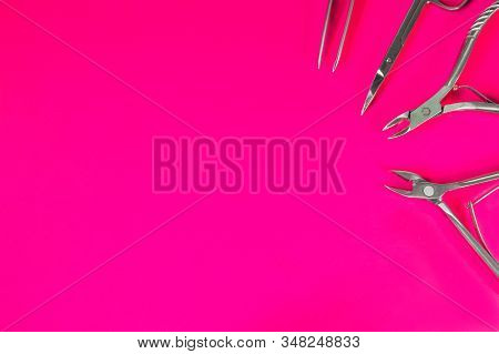 A Set Of Cosmetic Tools For Manicure And Pedicure