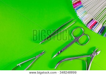 A Set Of Cosmetic Tools For Manicure And Pedicure