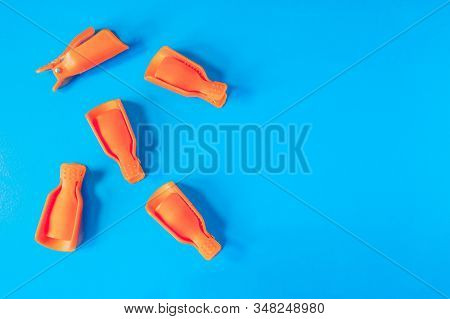 Clothes Pegs For Fingers. A Set Of Cosmetic Tools For Manicure And Pedicure