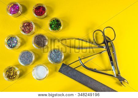 A Set Of Cosmetic Tools For Manicure And Pedicure