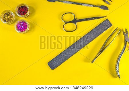 A Set Of Cosmetic Tools For Manicure And Pedicure