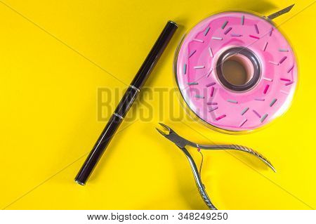 A Set Of Cosmetic Tools For Manicure And Pedicure