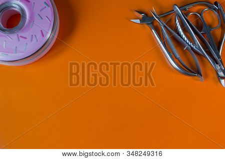 A Set Of Cosmetic Tools For Manicure And Pedicure