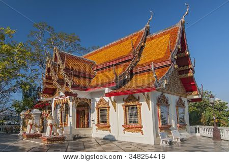 Wat Phra That Doi Suthep Mountain Temple, Museum In Small Viharn, Chiang Mai, Thailand.