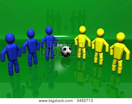 zwei Fußball-teams