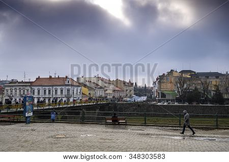 Uzhhorod, Ukraine -january 30, 2020: Streets And Architecture Of The Old City Of Uzhgorod In Ukraine