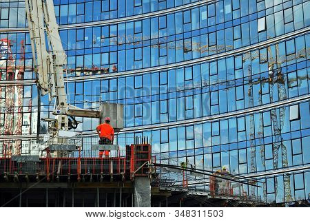 Warsaw,poland. 31 January 2017.the Construction Of The Office Complex Ghelamco Wronia 31 In Warsaw