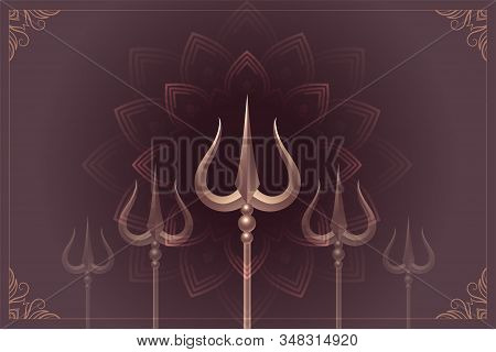 Lord Shiva Maha Shivratri Design With Trishul Design
