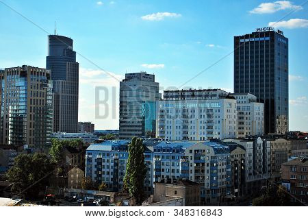 Warsaw,poland. 26 August 2016.  This Is A View Of Warsaw Downtown.