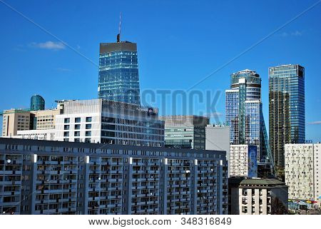 Warsaw,poland. 26 August 2016.  This Is A View Of Warsaw Downtown.
