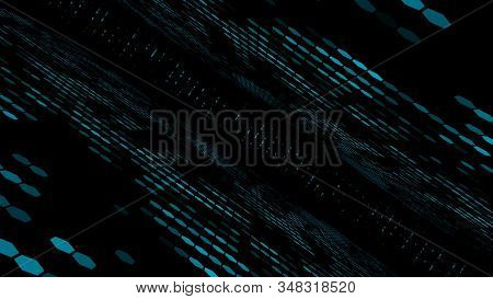 Diagonal Rectangular Portal With Blue Hexagons