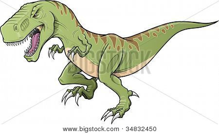 Tyrannosaurus dinoszaurusz vektoros illusztráció