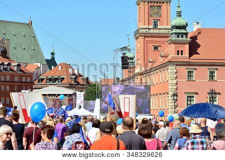 Warsaw.polans. 12 May 2018. Freedom March. Poles March To Denounce Government, Eroding Democracy