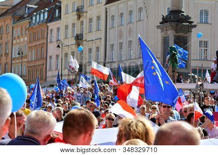 Warsaw.polans. 12 May 2018. Freedom March. Poles March To Denounce Government, Eroding Democracy