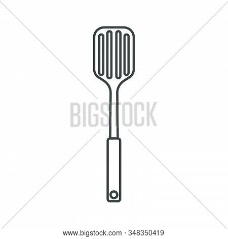 Vector Illstration Of Spatula Icon. Outline Design. Isolated.