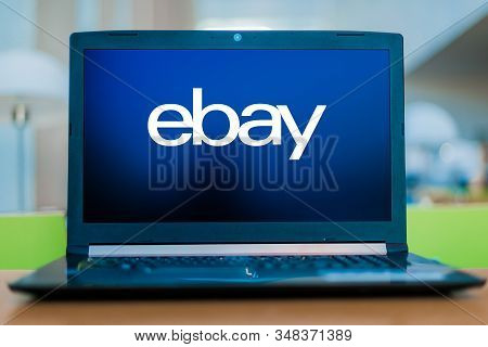 Laptop Computer Displaying Logo Of Ebay