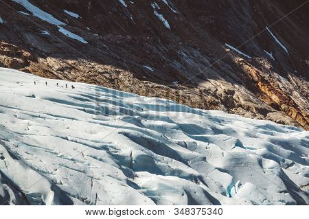 Beautiful Scenery On The Mountains And The Glacier Svartisen Landscape In Norway Scandinavian Nature