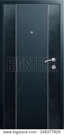 The Model Of The Entrance Metal Door (isolated)