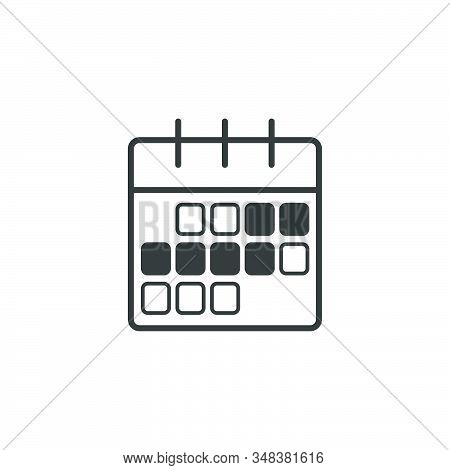 Calendar Icon In Trendy Flat Style. Stock Vector Illustration Isolated On White Background.