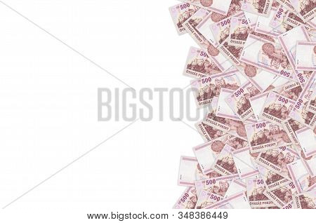 A Sarospatki Var Building On Hungary 500 Forint 1993 Banknote Pattern