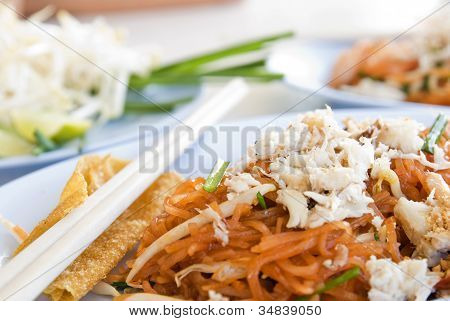 Gamberetti e merda Pad Thai