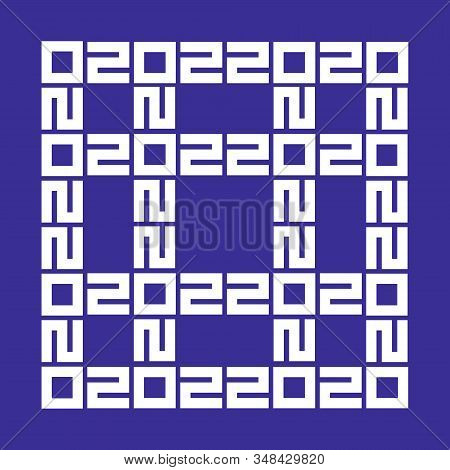 February 2. 2020. 02022020 Palindrome Vector Illustration The Magic Of Numbers