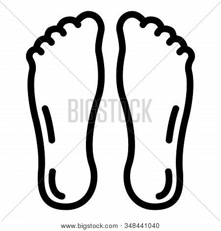 Feet Icon. Outline Feet Vector Icon For Web Design Isolated On White Background