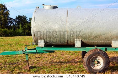 Water Trough For Drinking For Cow Cattle In Field