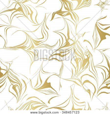 Elegant Abstract Gold And White Repeat Pattern