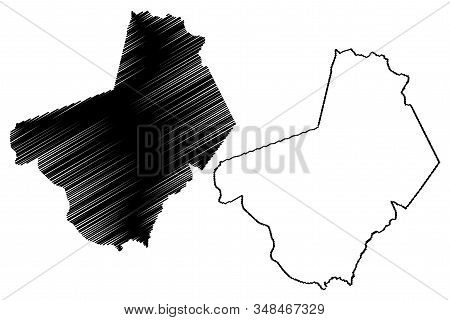 Ogooue-lolo Province (subdivisions Of Gabon, Gabonese Republic) Map Vector Illustration, Scribble Sk
