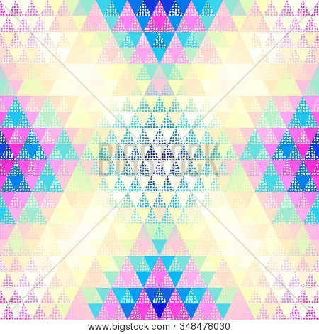 Seamless Vector Pattern Background Of A Triangles.