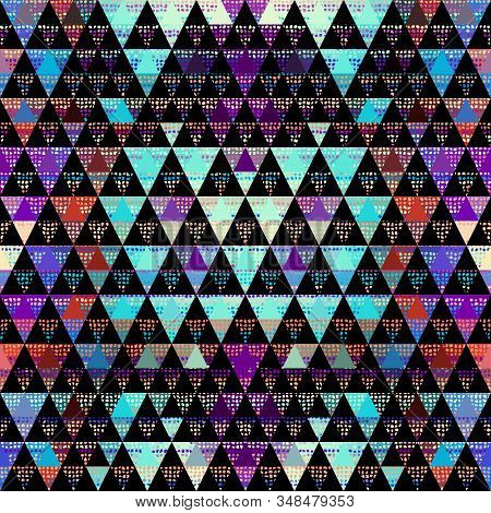 Seamless Vector Pattern Background Of A Triangles.