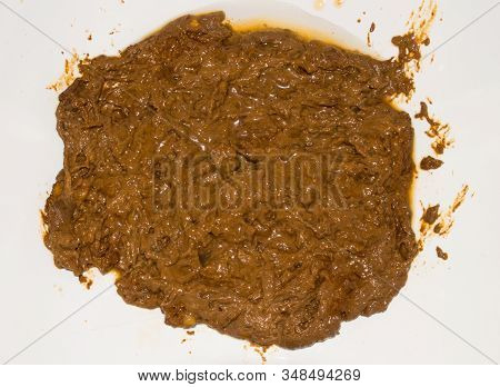 Poop Isolated On White Background.shit On A White Background.human Excrement.