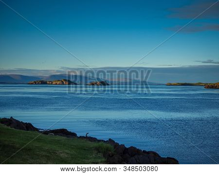 Evening View From The Coast At Stykkisholmur On The Snaefellsnes Peninsula, Iceland
